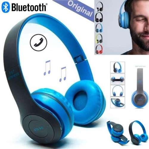 Wireless Bluetooth Bass Headphones with MP3 player, Microphone. TF Card slot Assorted colors