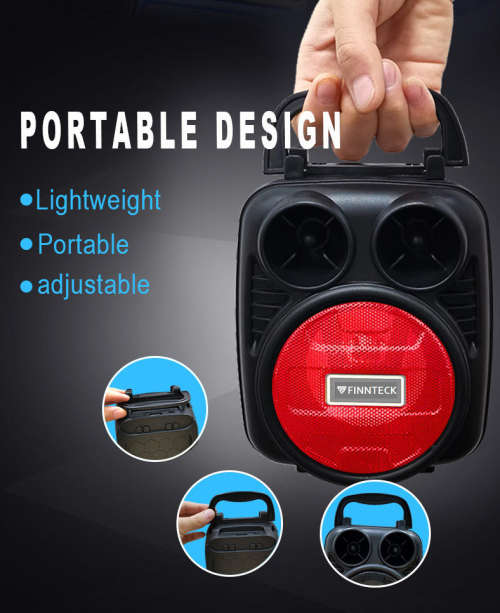 3` Wireless Portable Speaker Sound System with Bluetooth, USB, Micro SD, Mic and FM Radio