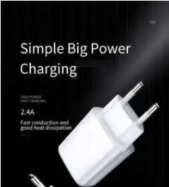 Type-C Quick Charging Kit. 2.4A, AC wall charger. 1m type-c cable.