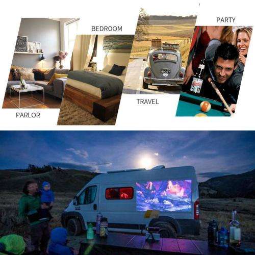 Mini LED Projector 1080P HD Home Theatre Cinema System. PC, Laptop, SmartPhone, HDMI, AV, USB & SD