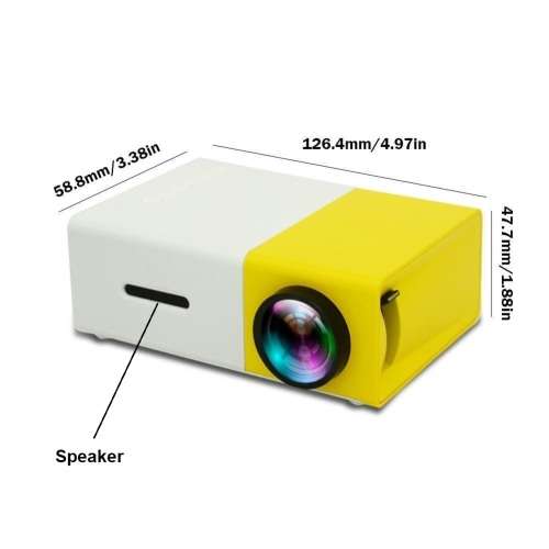 Mini LED Projector 1080P HD Home Theatre Cinema System. PC, Laptop, SmartPhone, HDMI, AV, USB & SD