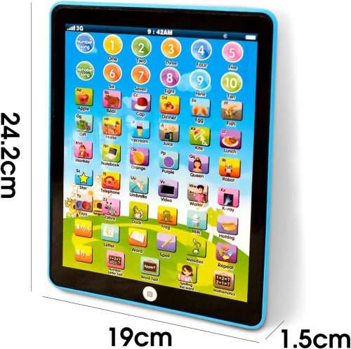 10 inch Kiddie Learning Game Pad. Available in Pink or Blue color