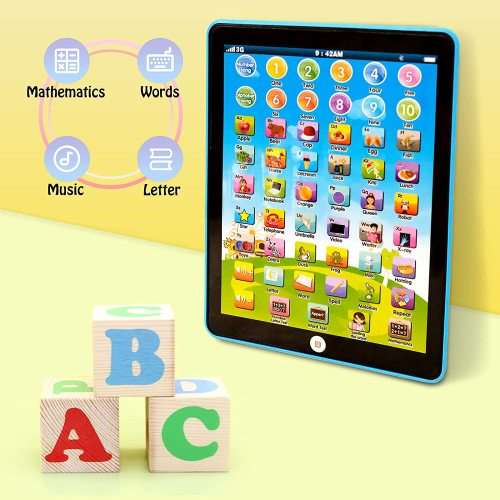 10 inch Kiddie Learning Game Pad. Available in Pink or Blue color
