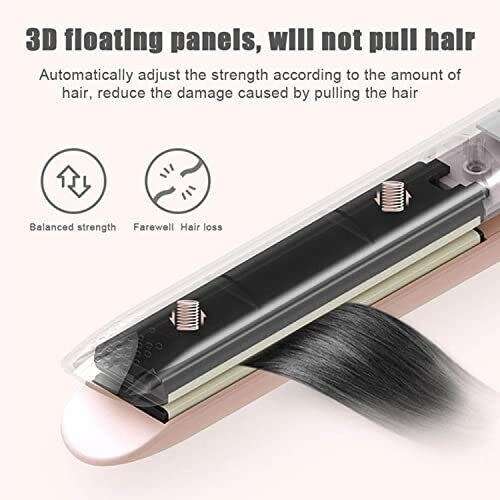 2in1 Mini Ceramic Hair Straightener Curler Iron. Available in Pink, White or Black.