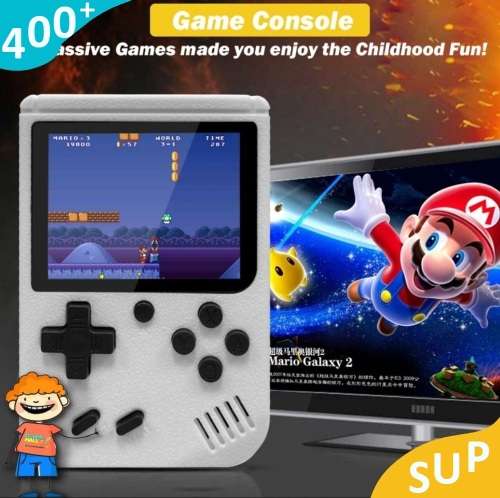 SUP Game Console. 3` TFT Color Display. With 400 Built in Games. Black, White, Red, Blue and Yellow