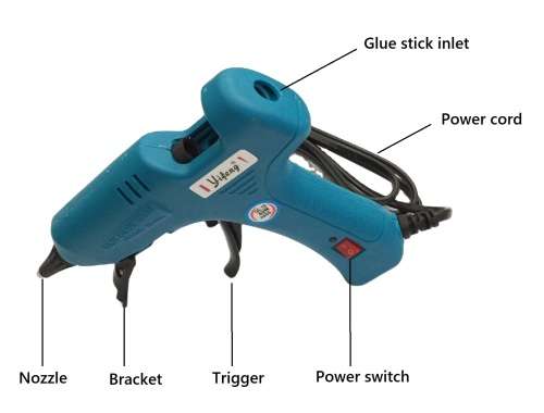 40w Hot Melt Glue Gun. Fast DIY repairs. Includes glue sticks