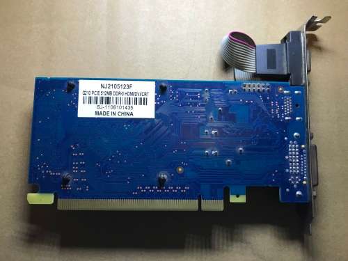 2 x Graphics cards. NVIDIA GeForce GT620 + NVIDIA GeForce G210. Both cards tested & works perfect.