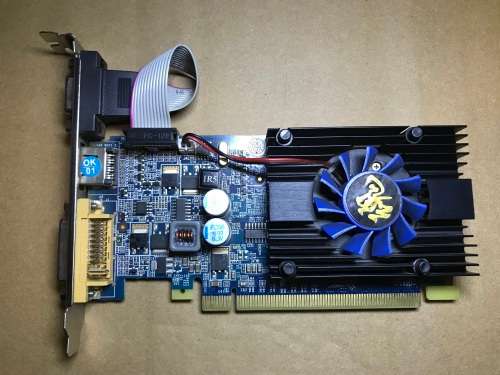 2 x Graphics cards. NVIDIA GeForce GT620 + NVIDIA GeForce G210. Both cards tested & works perfect.