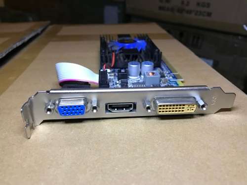 2 x Graphics cards. NVIDIA GeForce GT620 + NVIDIA GeForce G210. Both cards tested & works perfect.