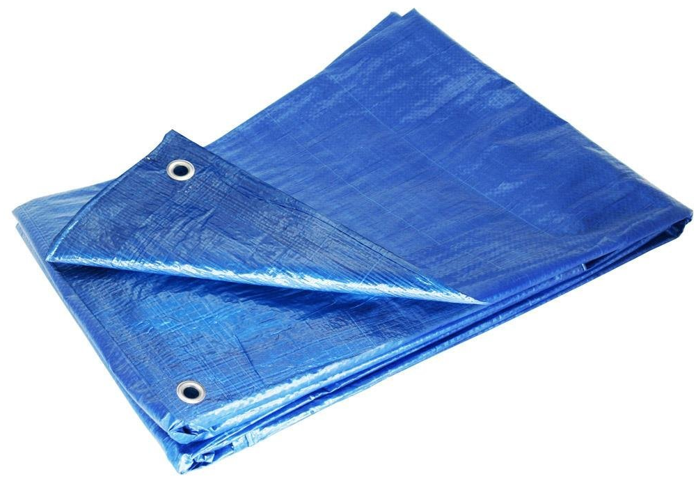 Waterproof Blue Tarp Cover With Grommets. 1.8m x 1.2m Tarpaulin Cover