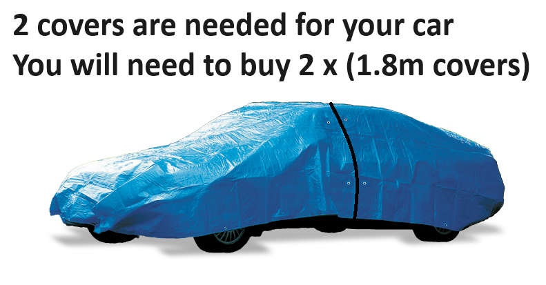 Waterproof Blue Tarp Cover With Grommets. 1.8m x 1.2m Tarpaulin Cover