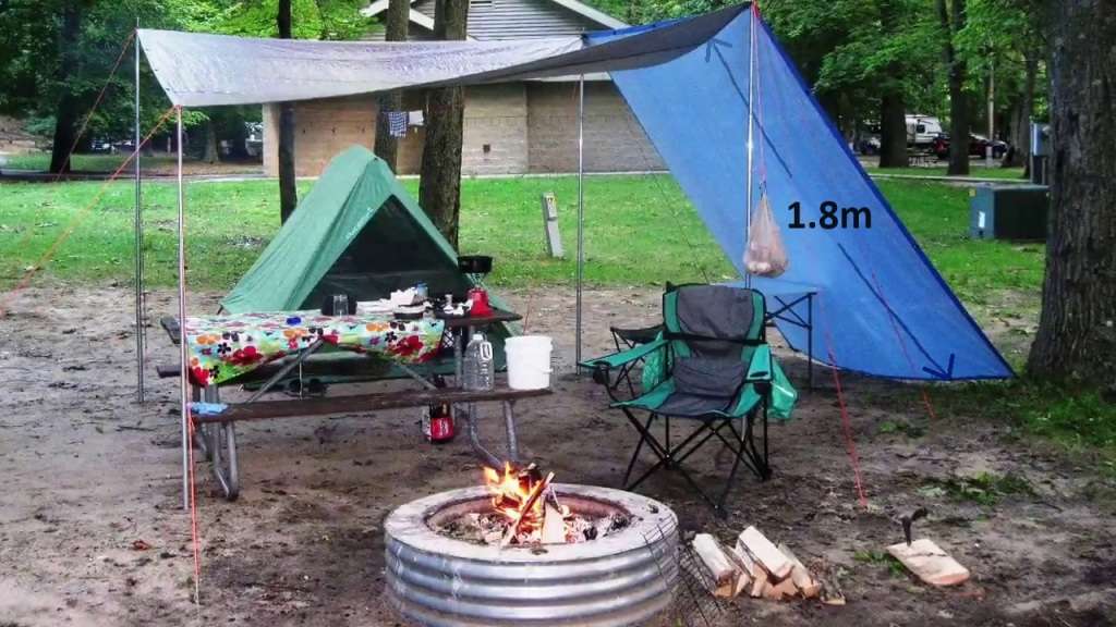 Waterproof Blue Tarp Cover With Grommets. 1.8m x 1.2m Tarpaulin Cover