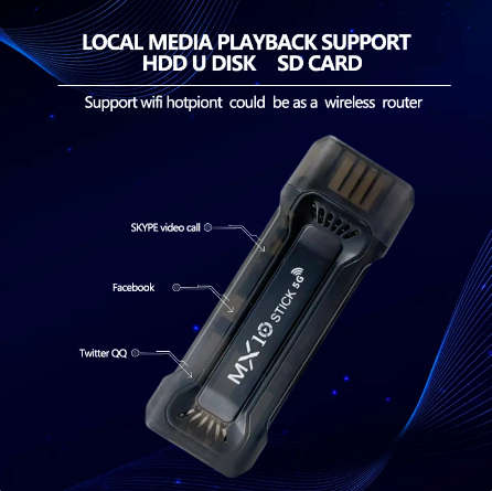 MX10 Ultra Tv Stick. 32GB, 4GB DDR3, 4K, 5G wifi, All in one cable free Android tv.