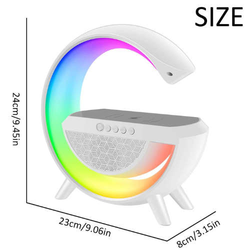 RGB Wireless Phone Charger, Atmospheric Desk Lamp & Bluetooth Sound System. All in one must have.