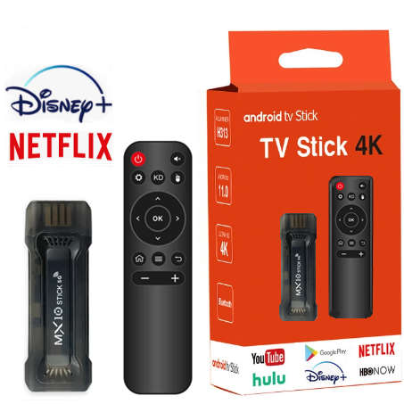 MX10 Ultra Tv Stick. 32GB, 4GB DDR3, 4K, 5G wifi, All in one cable free Android tv.