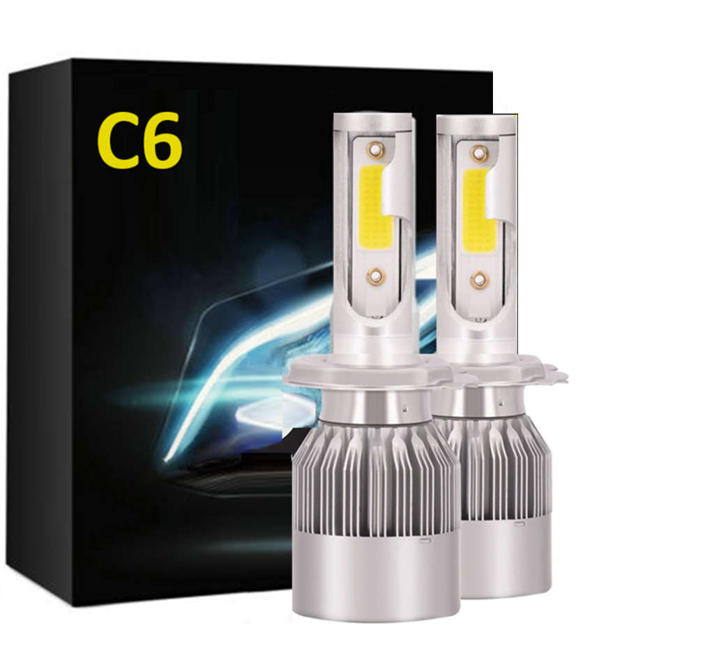 H4 LED Headlight bulbs. Hi/Low Beam. Super Bright Cool White lighting kit. .