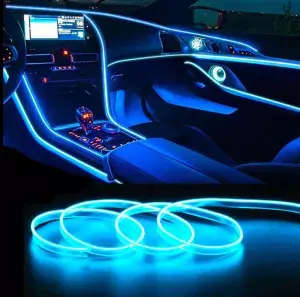 Universal Car Interior Ambient Neon Strip Light. Available in Blue and White Color