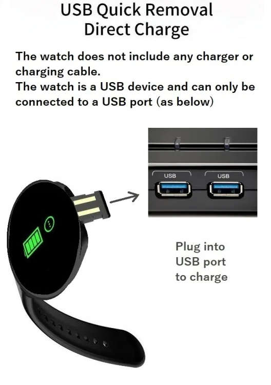 New Smart Watch Fitness Bracelet. Available in black color.