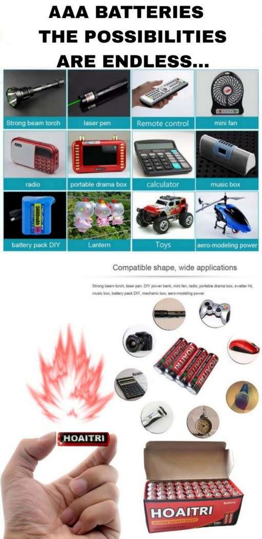 Hoaitri AAA Heavy Duty Batteries  - 40 Piece Bulk Pack