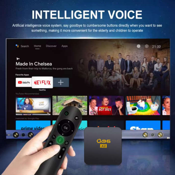 Q96 Gen 3 Tv Box With AI Voice Control, Bluetooth, 16GB Storage, 2GB Ram.