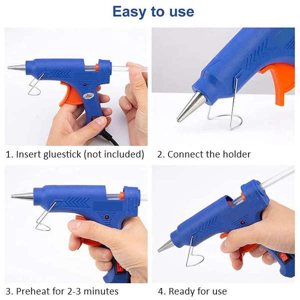 Hot Melt Glue Gun. Fast DIY repairs.