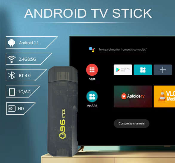 Q96 Android Tv Stick. Android 11. Supports All Local Apps.