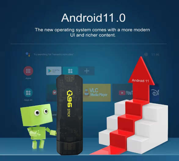 Q96 Android Tv Stick. Android 11. Supports All Local Apps.