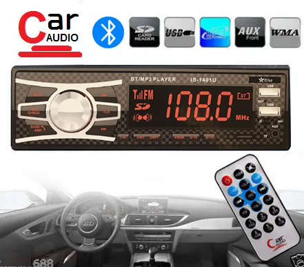 Bluetooth Car Radio. Dual USB, MP3, SD, Aux, FM Radio.
