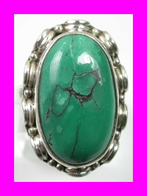 awesome TURQUOISE  RING in Sterling Silver FREE SHIP