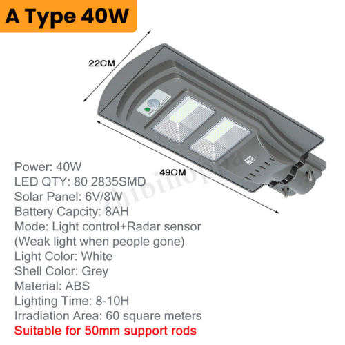 Solar led street light 40w