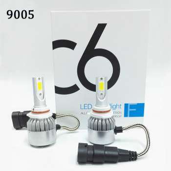 C6 H1,H3,H4,H7,H8,H9,H11  LED Light Headlight Vehicle Car Hi/Lo Beam Bulb Kit White