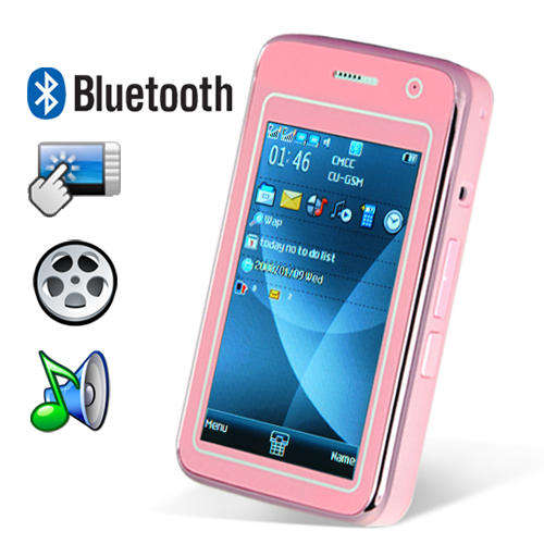 Elegance Dual SIM Quadband Cell Phone with 3 Inch Touchscreen (PINK)