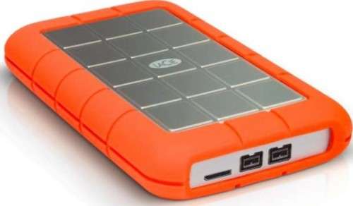 500gb LaCie Rugged Triple 2.5` external hard drive, USB3.0 + FireWire 800,  Shock Proof.