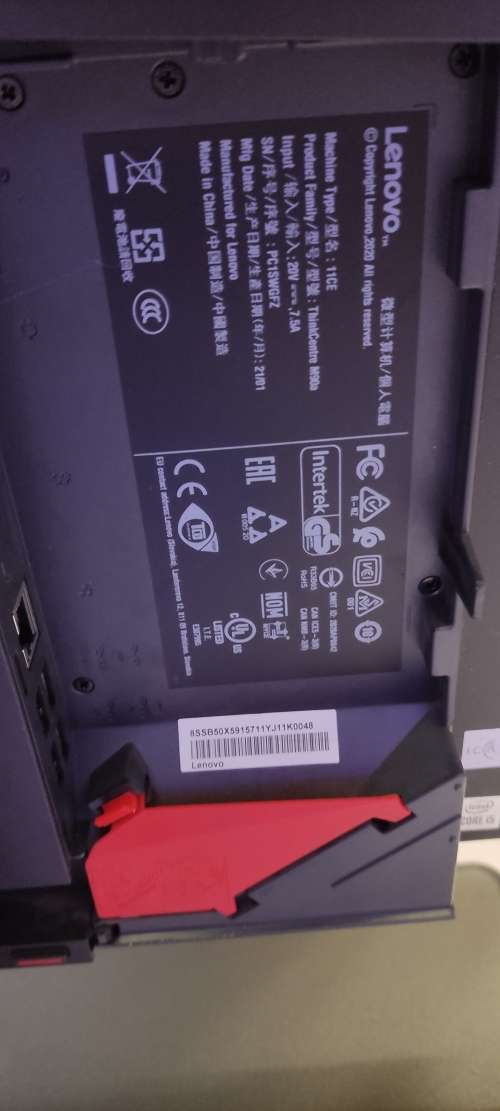 10th Gen Lenovo ThinkCentre M90a @ 2.90Ghz, 8gb Ram, 256gb nVME, USB 3.2, 24` Display, WiFi, Win10