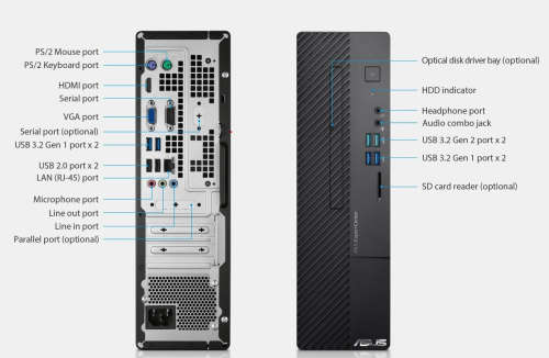 11th Gen i5 Asus ExpertCenter @ 2.60Ghz, 8gb Ram, 1tb HHD, USB3.2, HDMI, WiFi, Windows 10