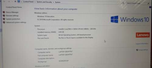 i3 Lenovo IdeaPad @ 2.00Ghz ,4gb Ram, 1TB HHD, 15.6 Display, HDMI, USB3.0, Windows10