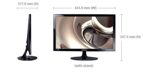 19` Samsung LED Display, VGA, 1366x768