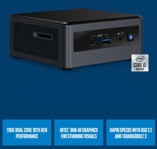 10th gen i3 Intel NUC @ 2.10Ghz, 8gb Ram, 128gb SSD ,HDMI, WiFi, USB3.1 +Type-C, Windows 11