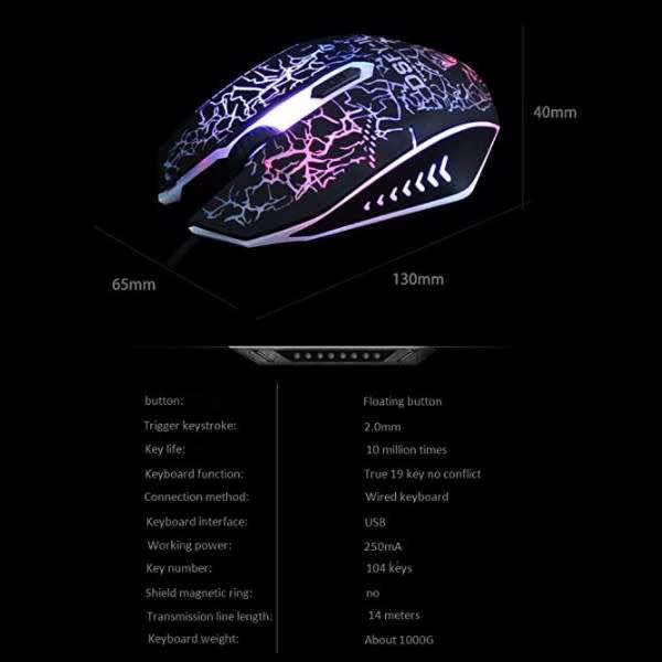 K13 Wired Gaming Backlight Keyboard & Mouse Combo ***SEE PICTURES CAREFULLY*** READ DESCRIPTION ***