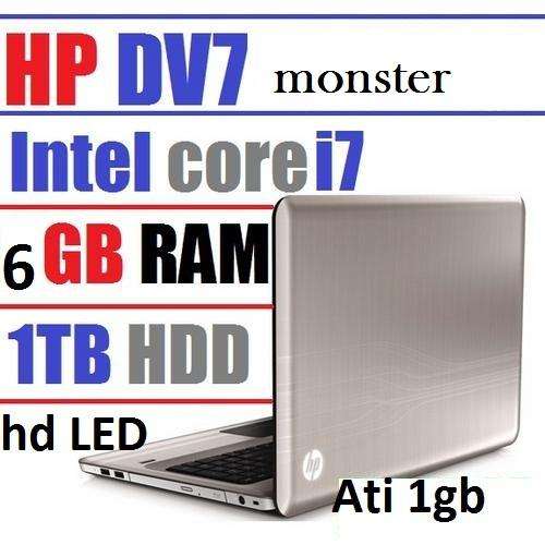 Brushed Aluminum! Hp Pavilion DV7 [Core i7, 6gb ram, 1000gb hdd, 1GB dedicated graphics]