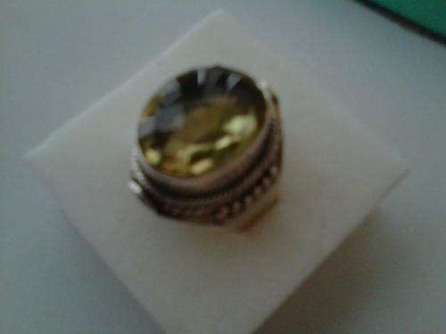 GORGEOUS CITRINE STERLING SILVER RING -SIZE 8