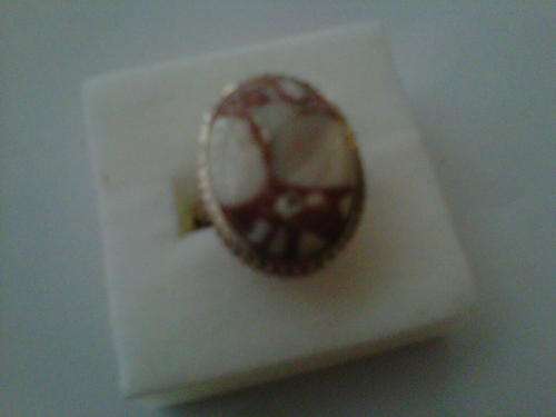 BEAUTIFUL CHOCOLATE JASPER STERLING SILVER RING -SIZE 9