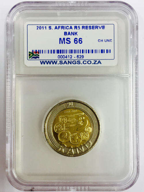 **Box of 50 x 2011 SARB COLLECTION R5 GRADED MS66**