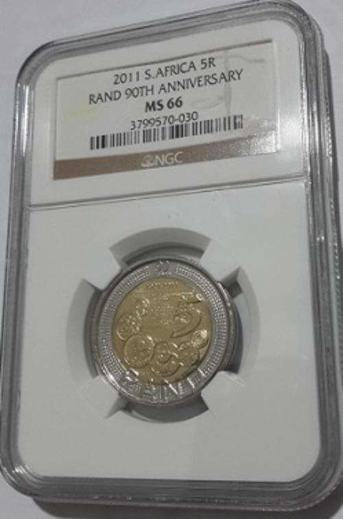 **5 coins** - NGC MS66 GRADED - 2011 SARB R5