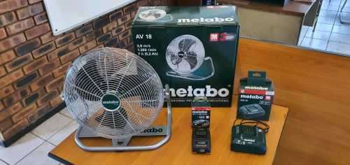 Metabo AV18 cordless fan set with smart battery and smart charger