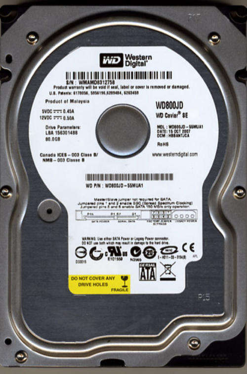 Western Digital 80-GB Hard Drive - Crazy Wednesday R1 no Reserve
