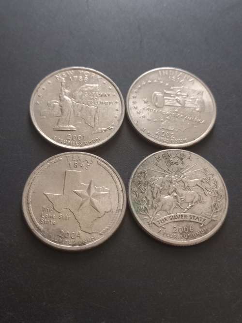 USA state quarter lot. Bid per coin to take all 4