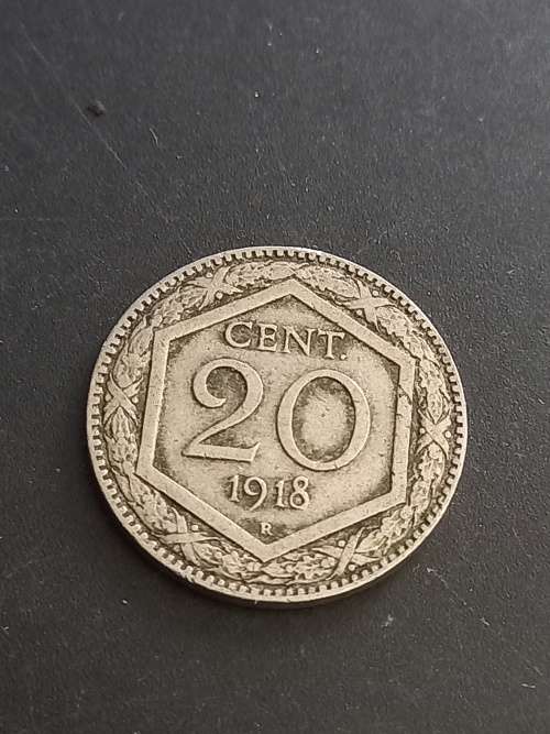 1918 Italy 20 cents