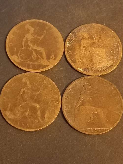 4 Old GB pennies. Bid per coin to take all 4