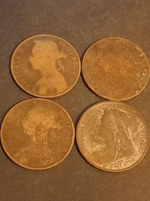 4 Old GB pennies. Bid per coin to take all 4
